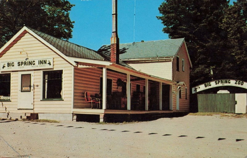 Big Spring Tavern (Big Spring Inn & Zoo) - Vintage Postcard (newer photo)